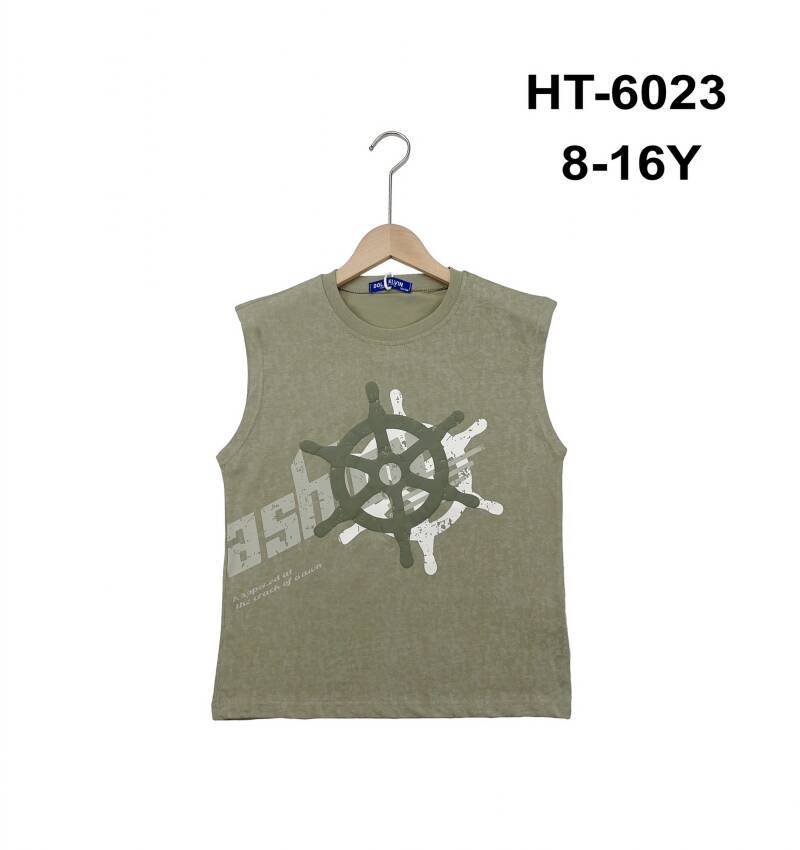 Bluzki chłopięce. Roz 4-12. 1 Kolor Paczka 5 szt.